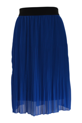 Dames plissé rok kort model - kobaltblauw  *