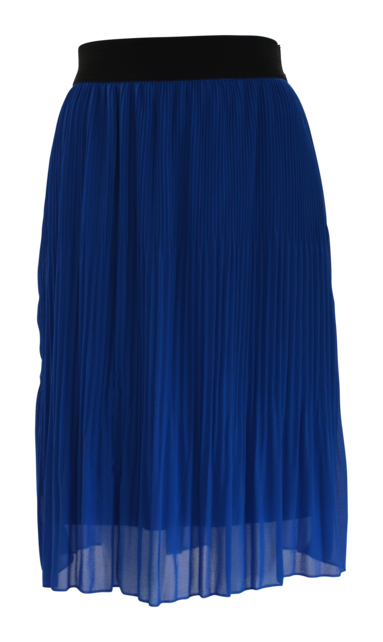 Dames plissé rok kort model - kobaltblauw  *