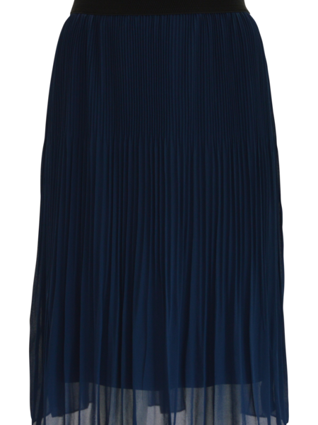 Dames plisse rok kort donkerblauw