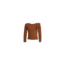 Remo Fashion Meisjes trui, gebreid en met ruches - cognac