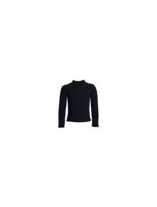 Meisjes trui Sylvie met opstaand boordje - donkerblauw *