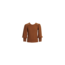 Remo Fashion Meisjes trui, gebreid en met gouden knoopjes - cognac