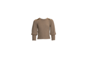Meisjes trui Sylvie met gouden knoopjes - zand/beige *