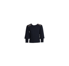 Meisjes trui Sylvie met gouden knoopjes -donker blauw *