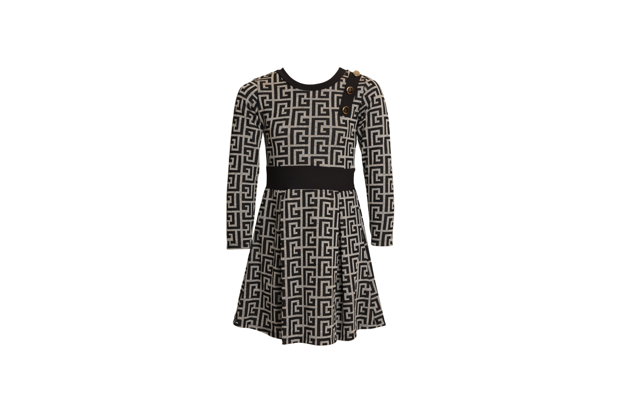 AIDEAONE Dames kerstjurk 3/4 mouwen midi-zachte jurk grappige print, Xmas nieuw, L
