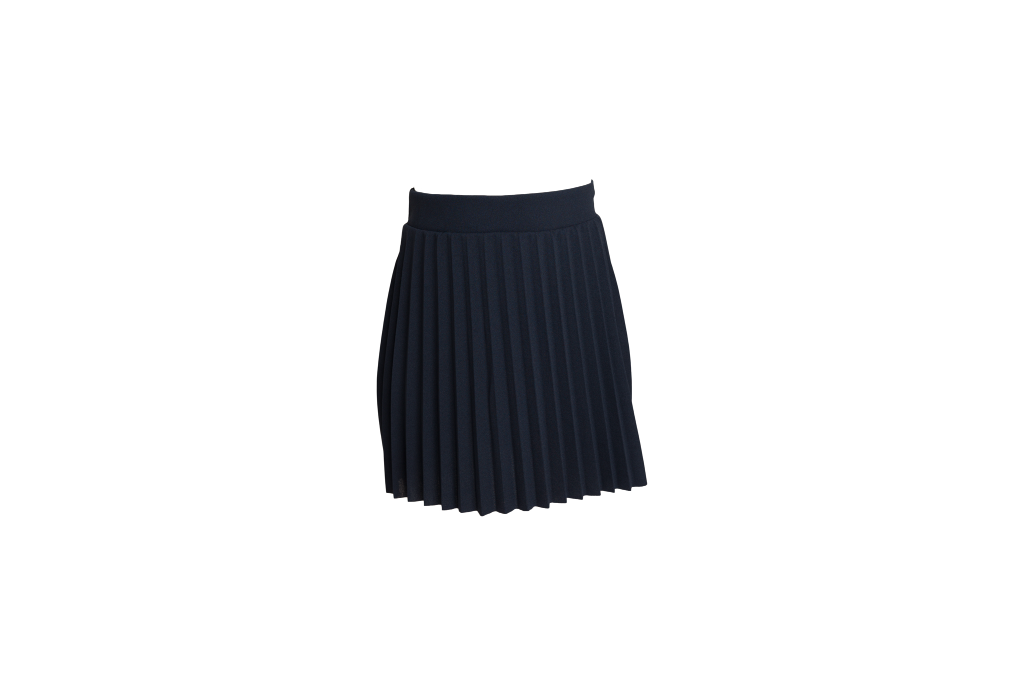 Meisjes plisse rok effen donkerblauw