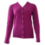 Dames vest met V-hals parelmoer knopen - fuchsia (cyclaam)