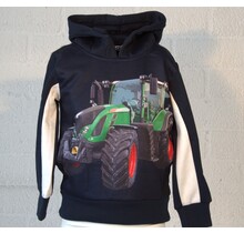 Jongens trui met capuchon Fendt tractor- donkerblauw