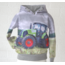 Remo Fashion Jongens trui hoodie met tractor Claas - lichtgrijs