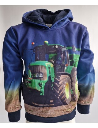 Jongens trui met capuchon John Deere - kobaltblauw *
