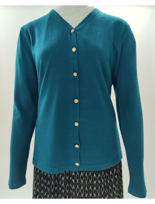 Dames vest - petrolblauw *