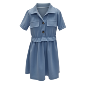 Meisjes jurk Tess - lichtblauw  *