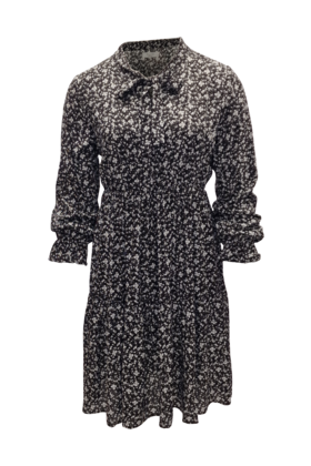 Dames jurk Evelyn - zwart/wit  *