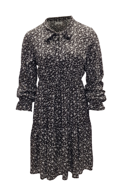 Dames jurk Evelyn - zwart/wit  *