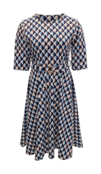 Dames  jurk Amelie - blauw/wit