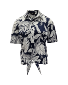 Damesblouse Eleanore - blauw/wit *