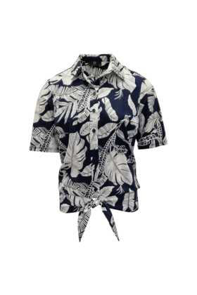 Damesblouse Eleanore - blauw/wit *