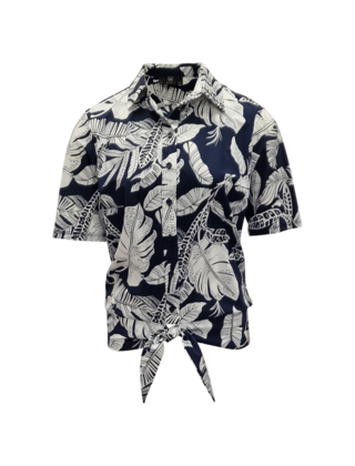 Damesblouse Eleanore - blauw/wit *