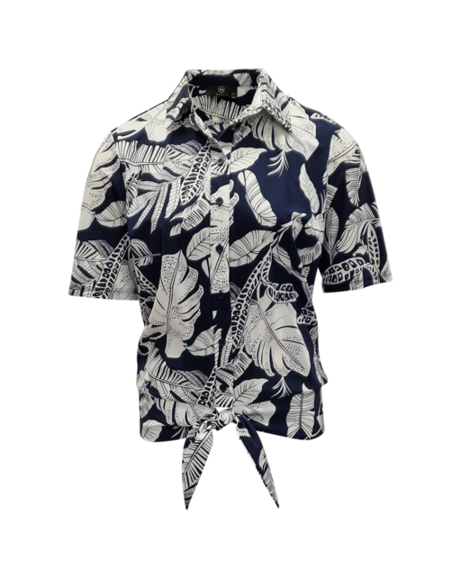 Damesblouse Eleanore - blauw/wit *