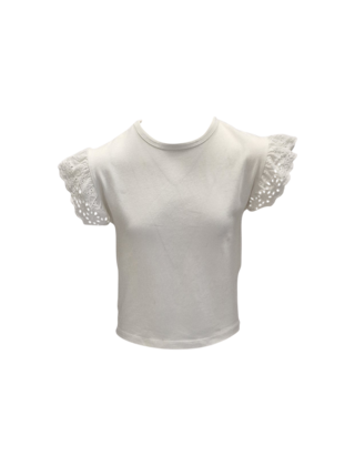 Meisjes shirt Leah - wit *