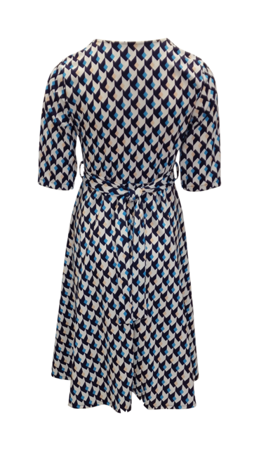 Dames  jurk Amelie - blauw/wit