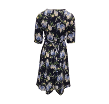 Dames  jurk Amelie - blauw gebloemd