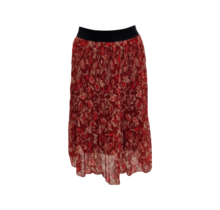 Dames plissé rok kort model -rood dessin