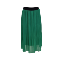 Dames plissé rok lang model - groen