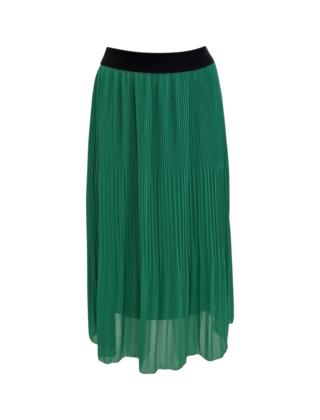 Dames plissé rok lang model - groen *