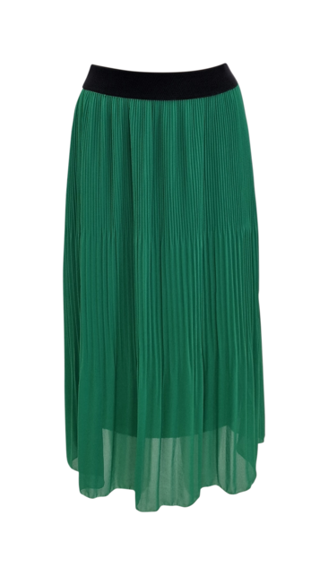 Dames plissé rok lang model - groen *