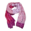 Remo Fashion Viscose sjaal met bladmotief roze/fuchsia