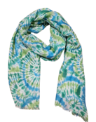 Viscose sjaal grafische print groen