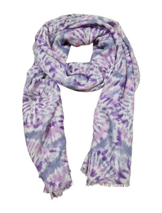 Viscose sjaal grafische print paars