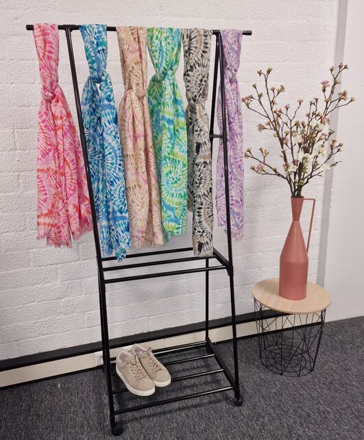 Viscose sjaal grafische print groen