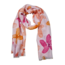 Remo Fashion Viscose sjaal met bloempatroon oranje/fuchsia