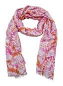Viscose sjaal grafische print roze