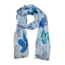 Remo Fashion Viscose sjaal met bloempatroon blauw