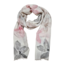 Remo Fashion Viscose sjaal met bloempatroon creme/roze