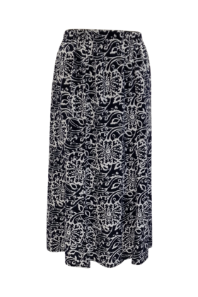 Dames rok Alice -donkerblauw/wit *