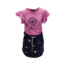 Remo Fashion Meisjes set Saar (shirt en rok) - roze/donkerblauw