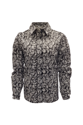 Dames blouse Ellie - zwart/wit