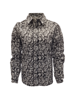 Dames blouse Ellie - zwart/wit