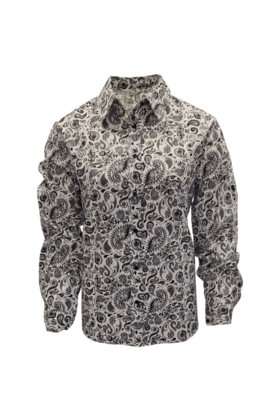 Dames blouse Ellie - wit/zwart