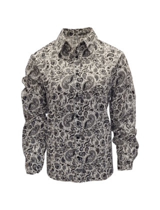 Dames blouse Ellie - wit/zwart