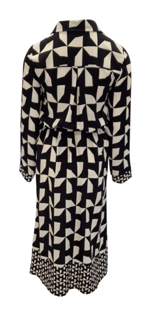 Dames jurk Nadia - zwart/offwhite