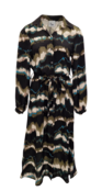 Dames jurk Nadia - zwart/groen