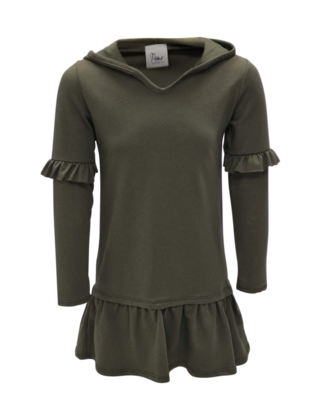 Meisjes jurk Floor - olijfgroen *