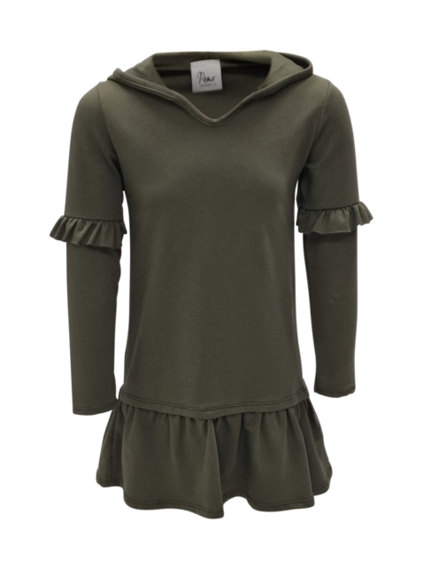 Meisjes jurk Floor - olijfgroen *