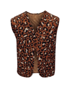 Meisjes gilet Nina - camel/zwart *