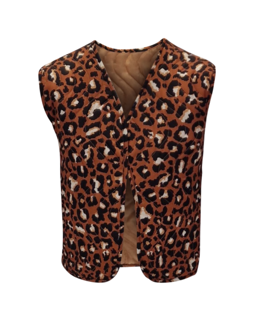 Meisjes gilet Nina - camel/zwart *